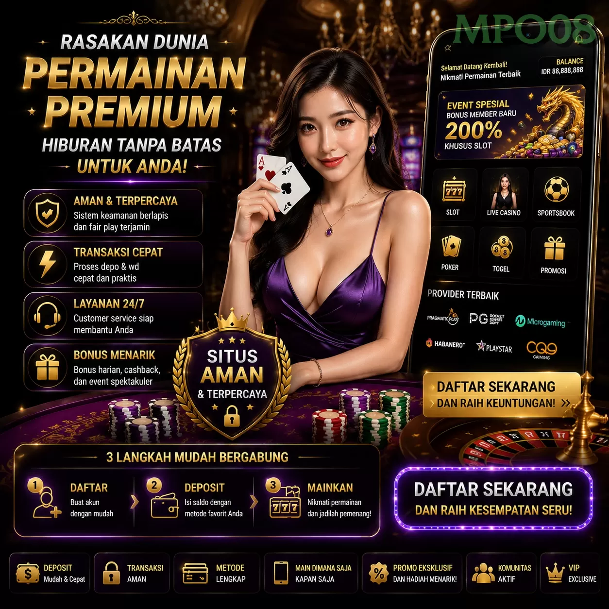 Cara Mendaftar dan Verifikasi Akun di mpo08